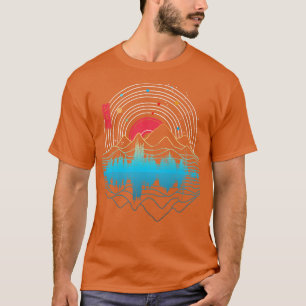 Camiseta Shimmy Music Sky Space Outr Mountain Lineart