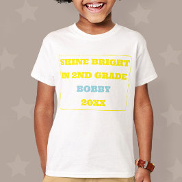 Camiseta Shine Bright Second Grade Back To School T-Shirt