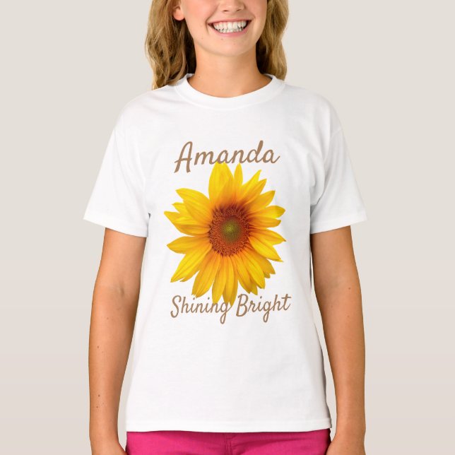 Camiseta Shine Bright Sunflower (Anverso)