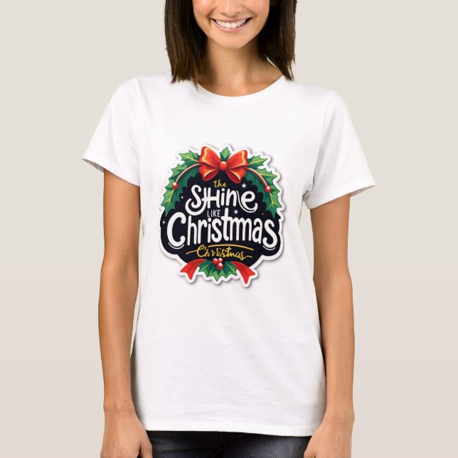 Camiseta Shine Like a Christmas Star (Anverso)