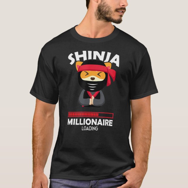 Camiseta Shinja Millionaire Cargando Crypto Blockchain Char (Anverso)