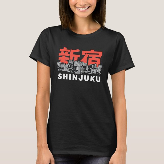 Camiseta Shinjuku Tokyo Japan Souvenir Kanji Chara japonés (Anverso)