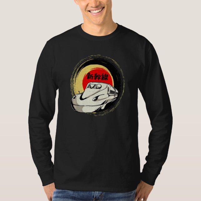 Camiseta Shinkansen Japanese Bullet Train for Mad about Tra (Anverso)