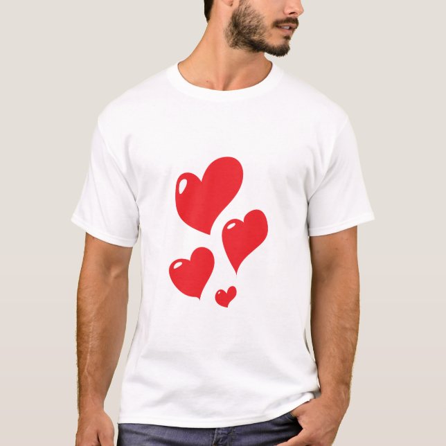 Camiseta Shiny Red Heart Clipart (Anverso)