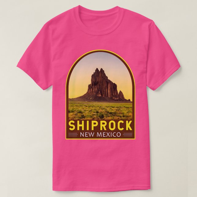 Camiseta Shiprock New Mexico Retro Emblem (Diseño del anverso)