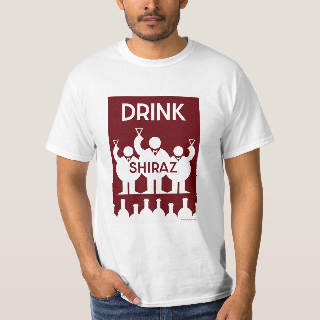Camiseta Shiraz Wine Drinkers (Anverso)