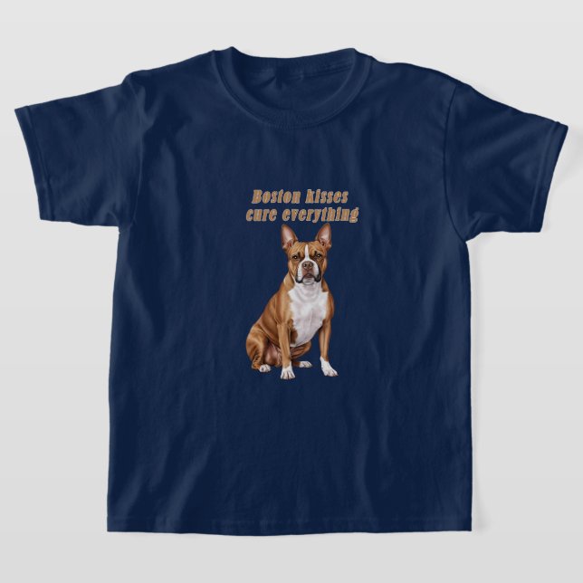 Camiseta Shirt for Kids – Boston Terrier Love Design (Distribución)