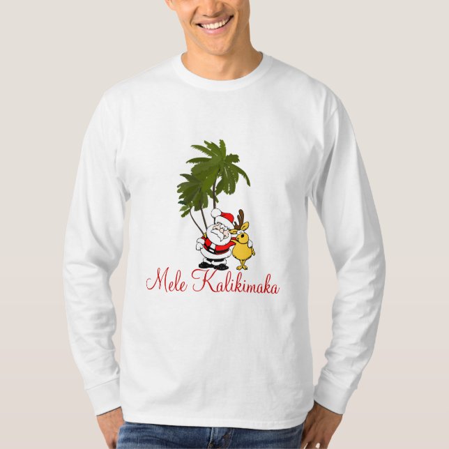 Camiseta Shirt-Mele Kalikimaka/Feliz Navidad (Anverso)