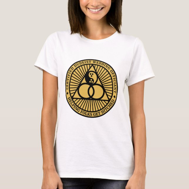 Camiseta Shirt-Women, oficial dudista (Anverso)
