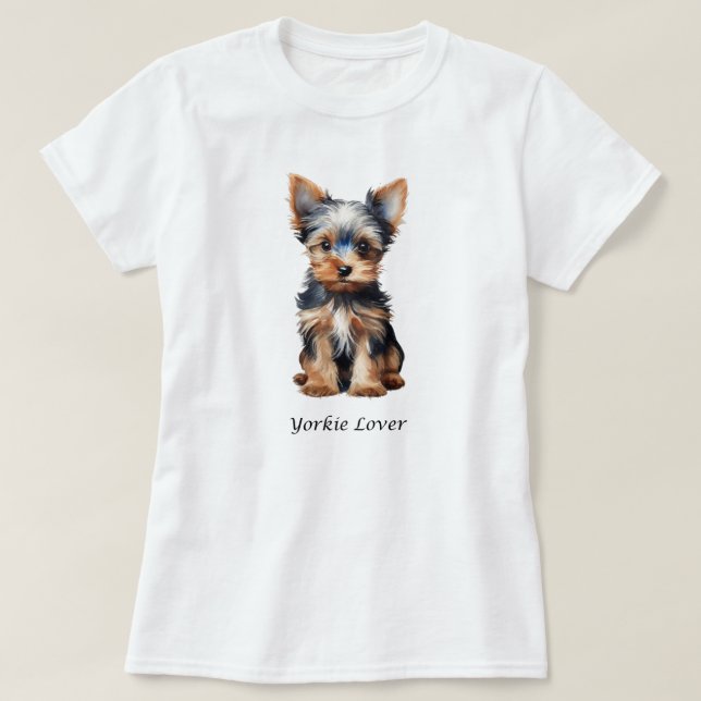 Camiseta Shirt Yorkie Lover - Shirt Cute Yorkie (Diseño del anverso)