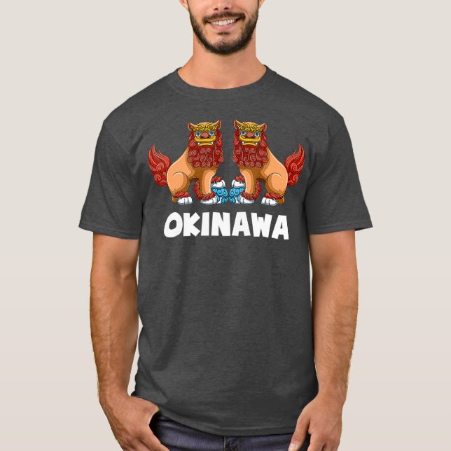 Camiseta Shisa Dog Guardian Leones Okinawa Regalo Japón (Anverso)