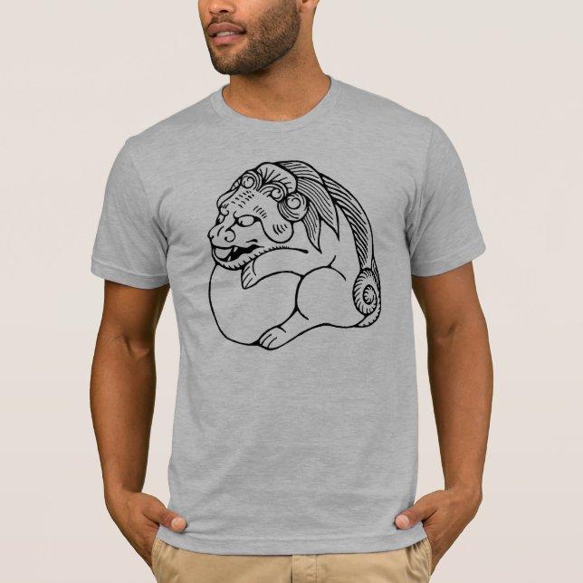 Camiseta Shishi chino del león de Netsuke (Anverso)