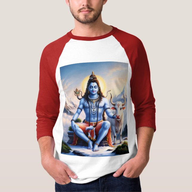 Camiseta Shiv Shiv masculina - Diseño hindú espiri (Anverso)