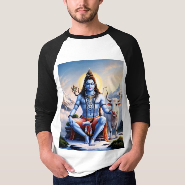 Camiseta Shiv Shiv masculina - Diseño hindú espiri (Anverso)