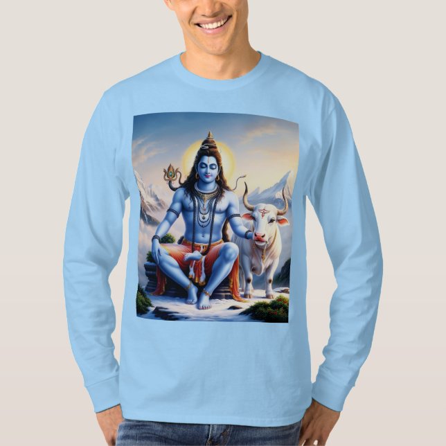 Camiseta Shiv Shiv masculina - Diseño hindú espiri (Anverso)