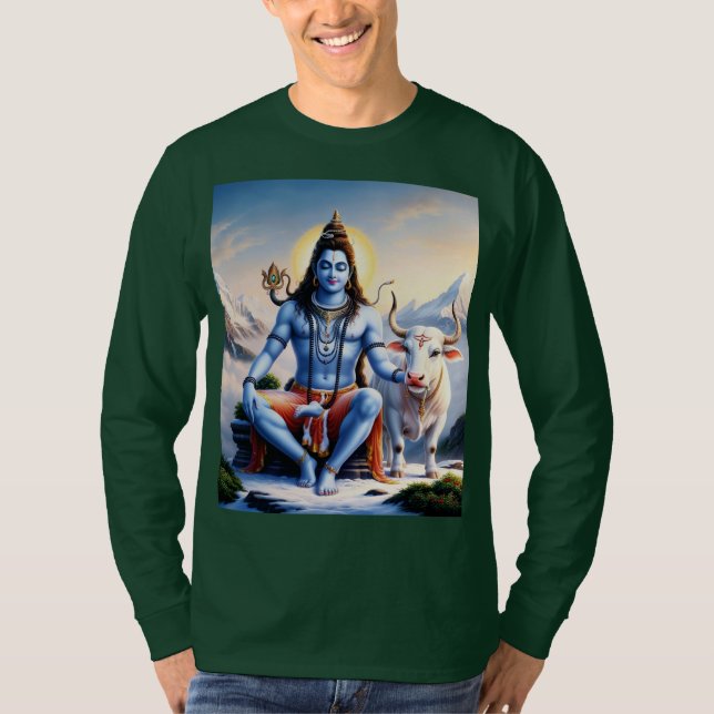 Camiseta Shiv Shiv masculina - Diseño hindú espiri (Anverso)