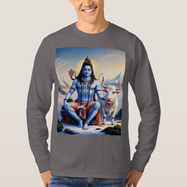 Camiseta Shiv Shiv masculina - Diseño hindú espiri (Anverso)