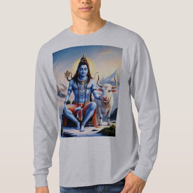Camiseta Shiv Shiv masculina - Diseño hindú espiri (Anverso)