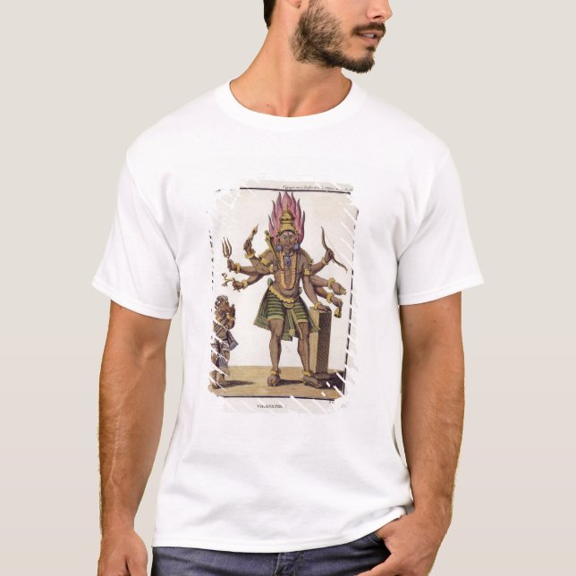 Camiseta Shiva como Virapatren, señor con el mal malformado (Anverso)