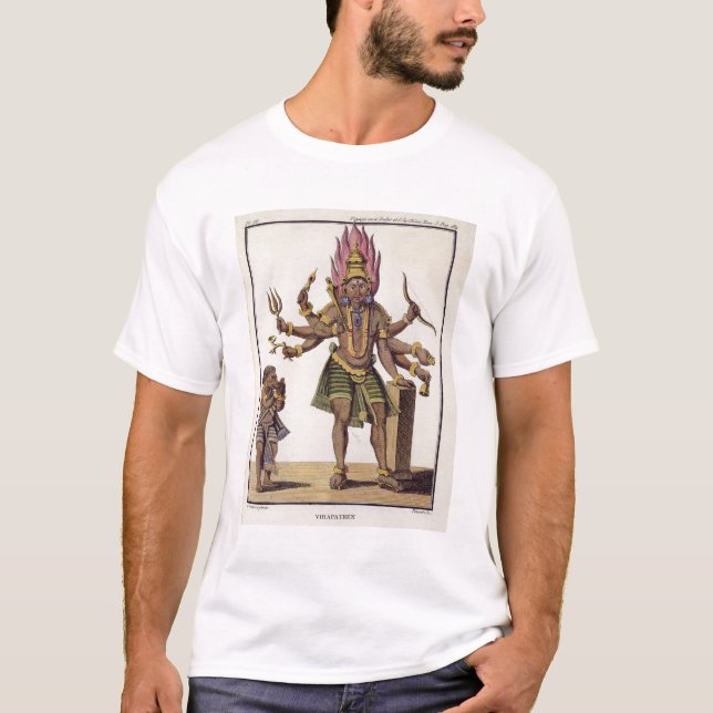 Camiseta Shiva como Virapatren, señor con el mal malformado (Anverso)