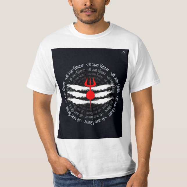 Camiseta Shiva Trishul y Om Namah Shivaya Circle T-S (Anverso)