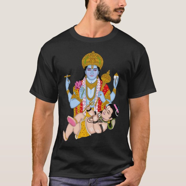 Camiseta Shiva & Vishnu T-Shirts – Spiritual Wear for Devot (Anverso)