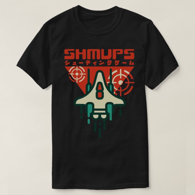 Camiseta Shmup Shoem Up Games japonés retro estético G (Diseño del anverso)