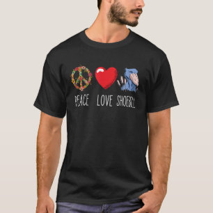 Camiseta Shoebill Love Peace (La Paz) Ave Pájaro de África