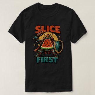 Camiseta Shogun de Sandía – CORTA PRIMERO Estilo Cómic Retr