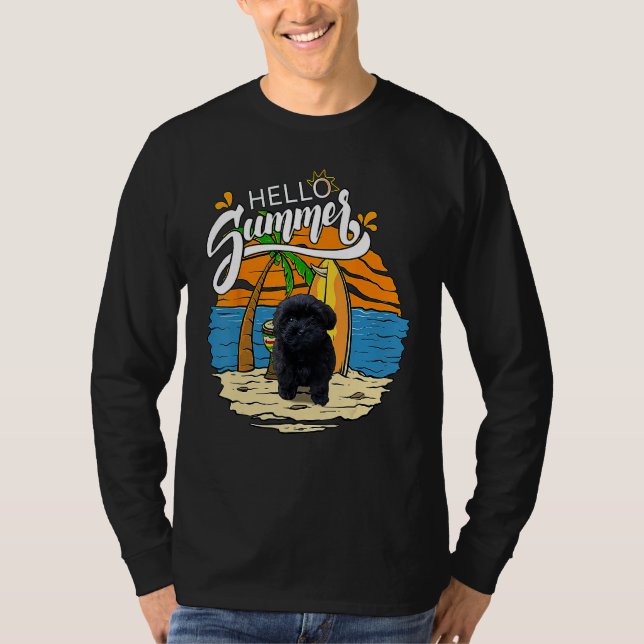 Camiseta Shoodle Hello Summer Dog  Vacation (Anverso)