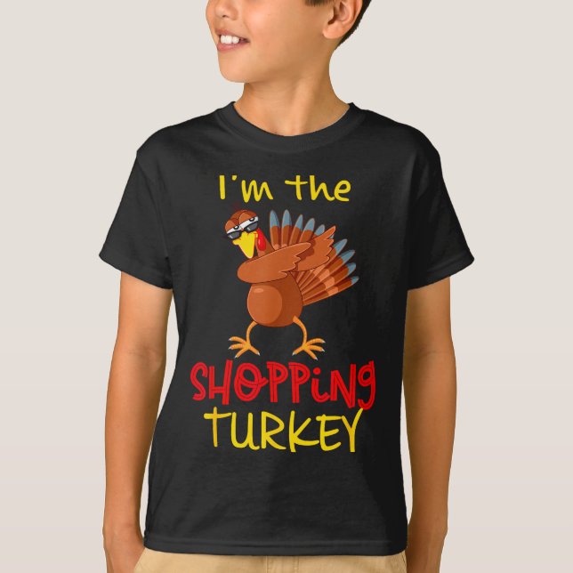 Camiseta Shopng Turkey Matching Family Group Thanksgiving P (Anverso)