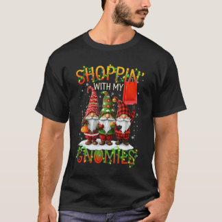 Camiseta Shoppin_ With My Gnomies Cute Xmas Gnomes Lover Ch