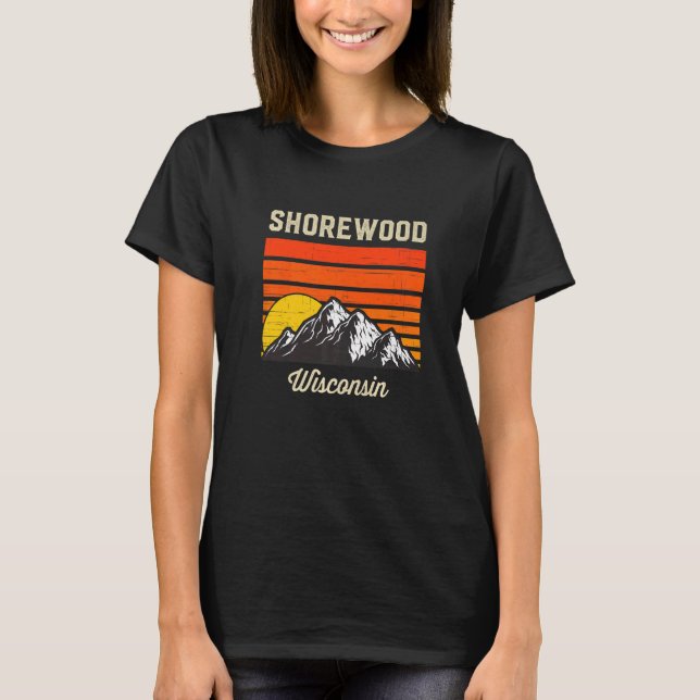 Camiseta Shorewood Wisconsin Retro City State Usa (Anverso)