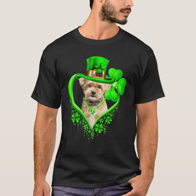 Camiseta Shorkie Dog St Patricks Day Lover Irish Shamrock (Anverso)