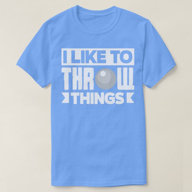 Camiseta Shot Put Pitter Track y Field Me Gusta Lanzar El (Diseño del anverso)