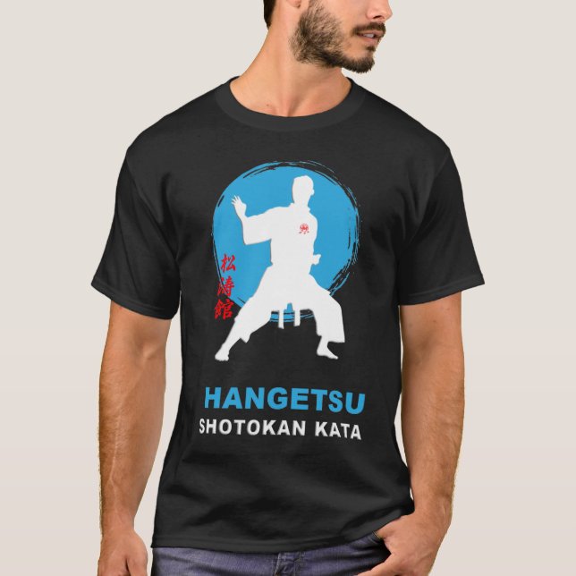 Camiseta Shotokan Hangetsu Kata Stance - Carretera de arte  (Anverso)