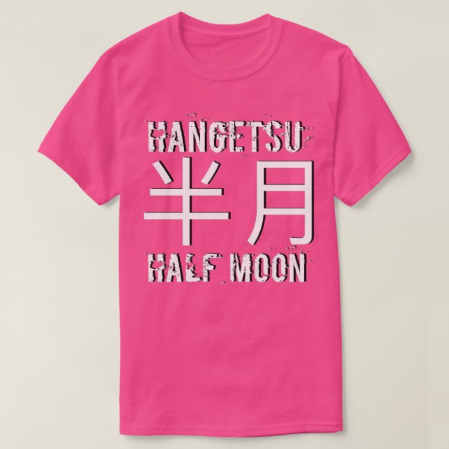 Camiseta Shotokan Kata Design Hangetsu Half Moon karate kar (Diseño del anverso)