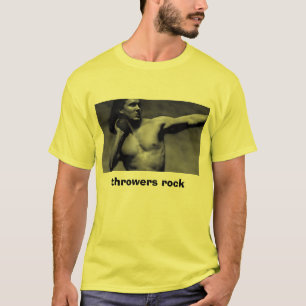 Camiseta shotput, roca de los lanzadores