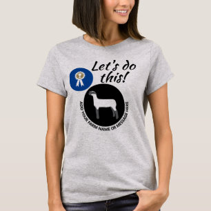 Camiseta Show de cordero en el mercado de ganadería justo d