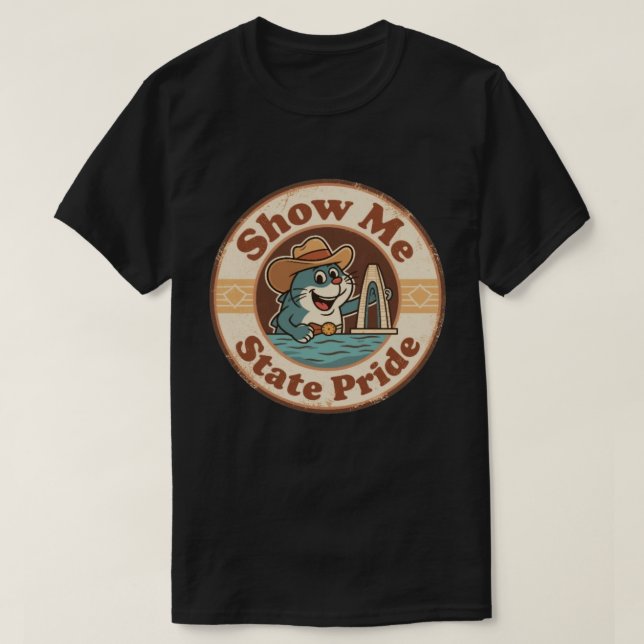Camiseta Show me State Pride_ Missouri Catfish and Arch Art (Diseño del anverso)