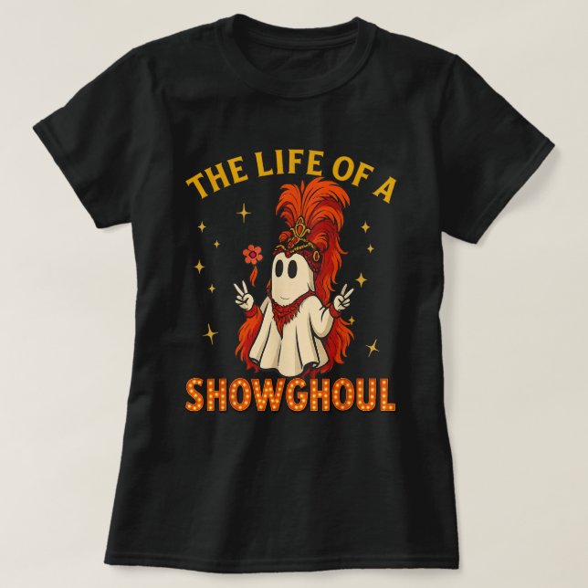 Camiseta Showghoul Chica fantasma Halloween Costume Tee (Diseño del anverso)
