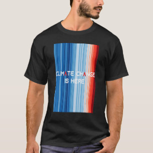 Camiseta ShowYourStripes CLIMATE CHANGE ESTÁ AQUÍ Global Wa