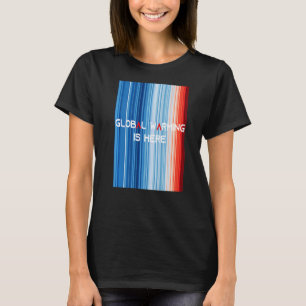 Camiseta ShowYourStripes u2013 CALENTAMIENTO GLOBAL ESTÁ AQ