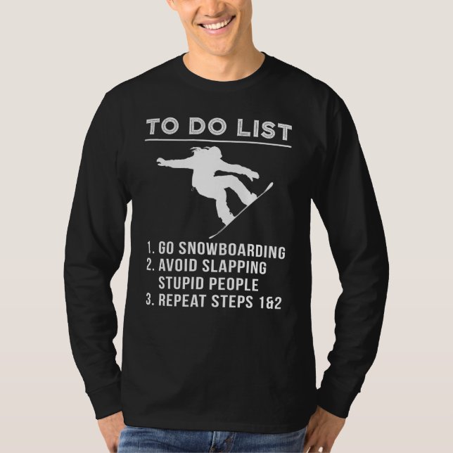 Camiseta Shred & Chuckle - Tee de snowboard ingenioso para (Anverso)