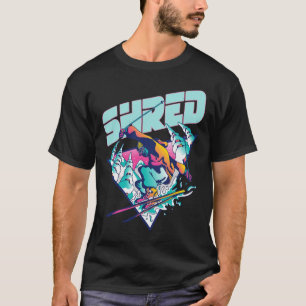 Camiseta Shred Vintage Freestyle Ski 80s Disfraz R