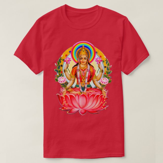 Camiseta Shree Lakshmi Diosa de la Riqueza y la Abundancia (Diseño del anverso)