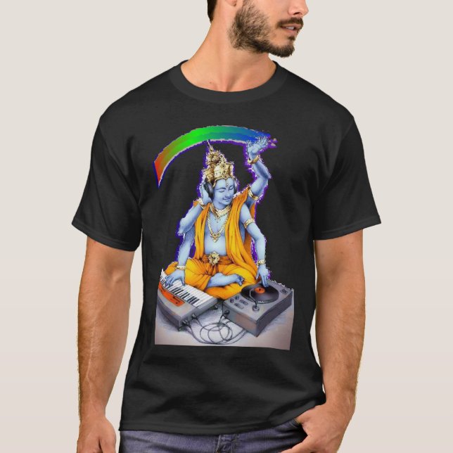 Camiseta Shri Vishnu oscila el ॐ de la casa (Anverso)