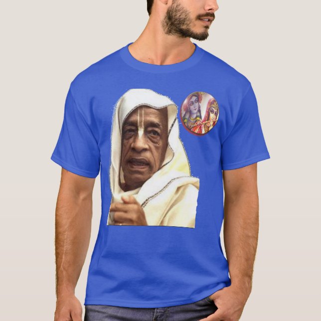 Camiseta Shrila Prabhupada media en el ॐ de Radha-Krsna (Anverso)