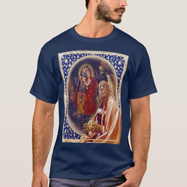 Camiseta Shrila Prabhupada Meditates en Krishna (Anverso)