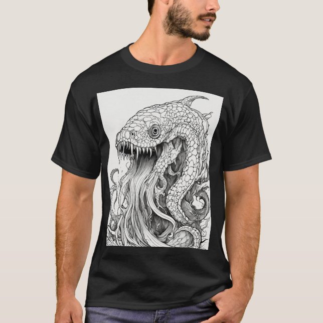 Camiseta Shrimp Flash Tattoo Tee - Sailor Jerry Style (Anverso)